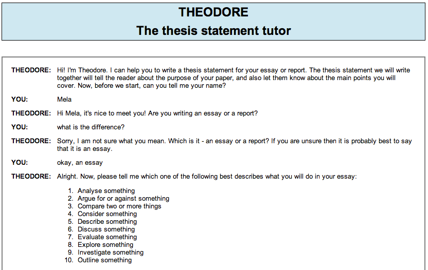 guide to writing a thesis statement